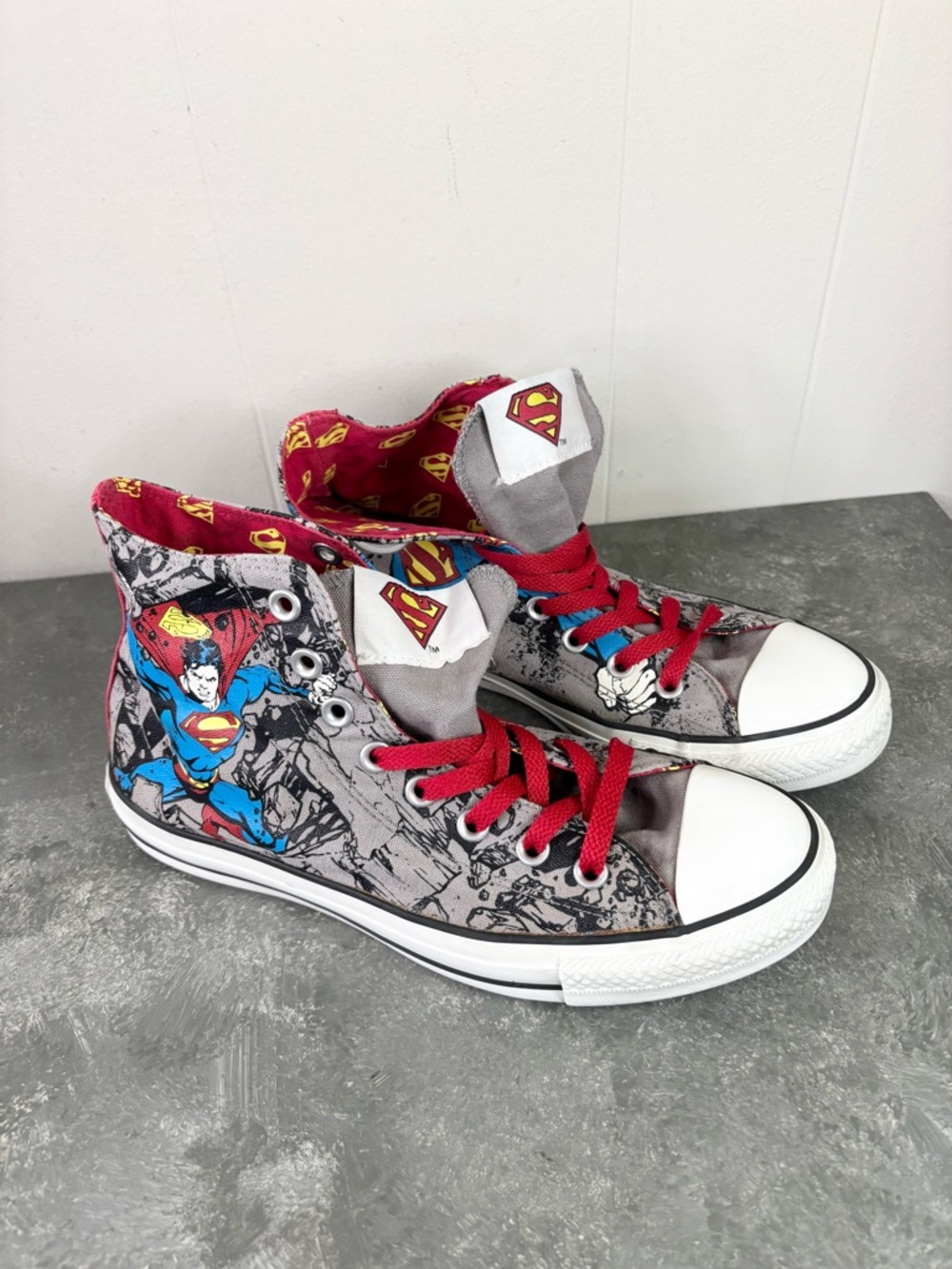Converse Chuck Taylor All Star high top DC Comics Superman novelty print W9 M7